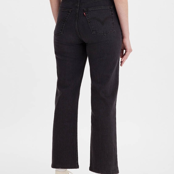 Levi’s button fly ribcage straight ankle Jean Black 30 - Picture 4 of 7